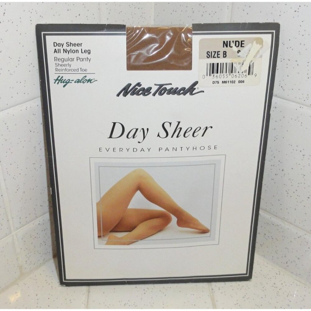 Vintage Nude Nice Touch Day Sheer Everyday Pantyhose size B sissy tights nylon